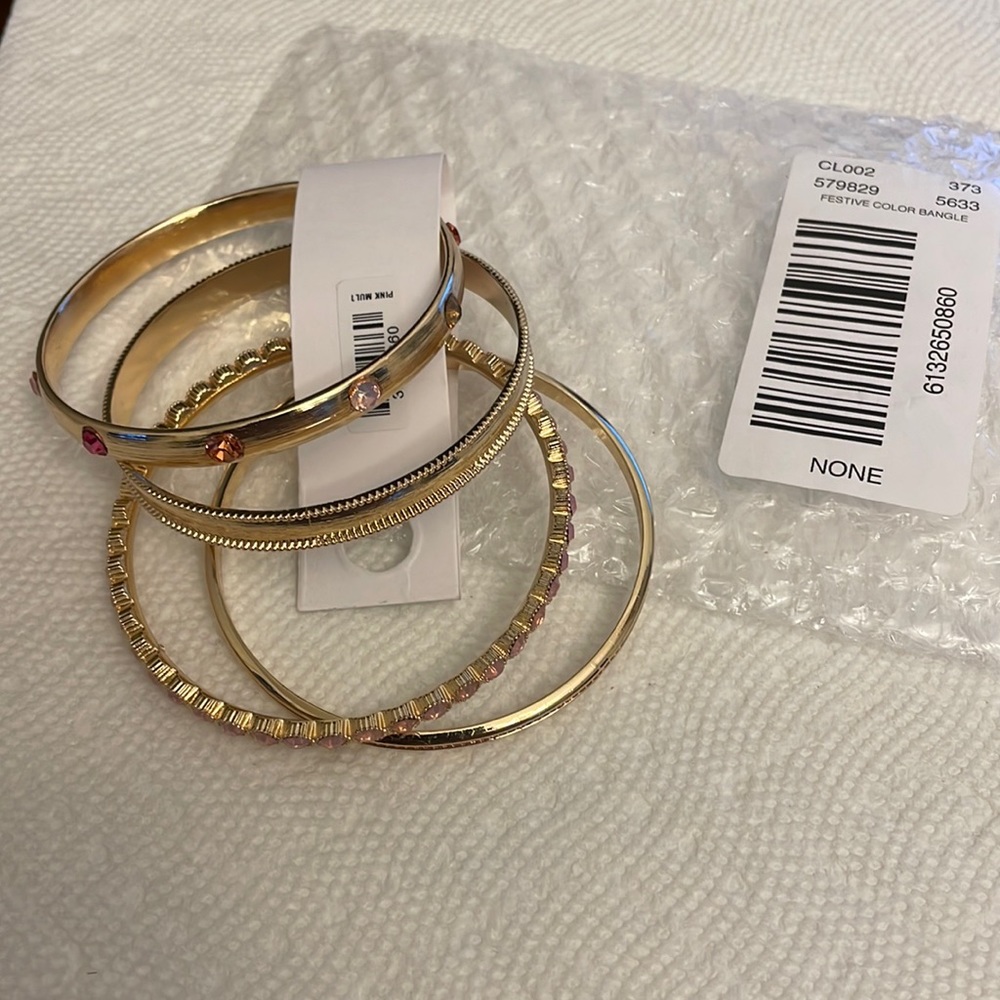 NWT Loft festive color bangle multi pink.